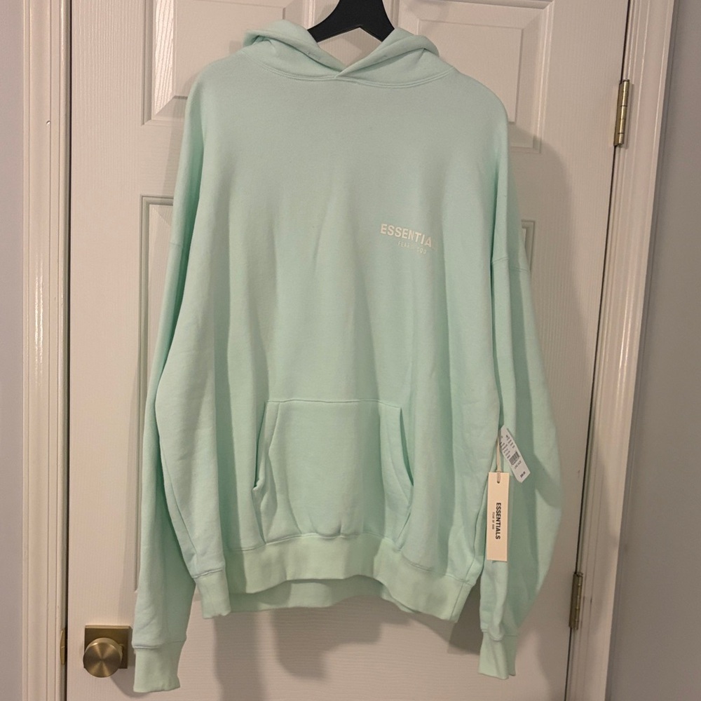 Fear of God - Essentials Light Green Men’s Oversized Hoodie